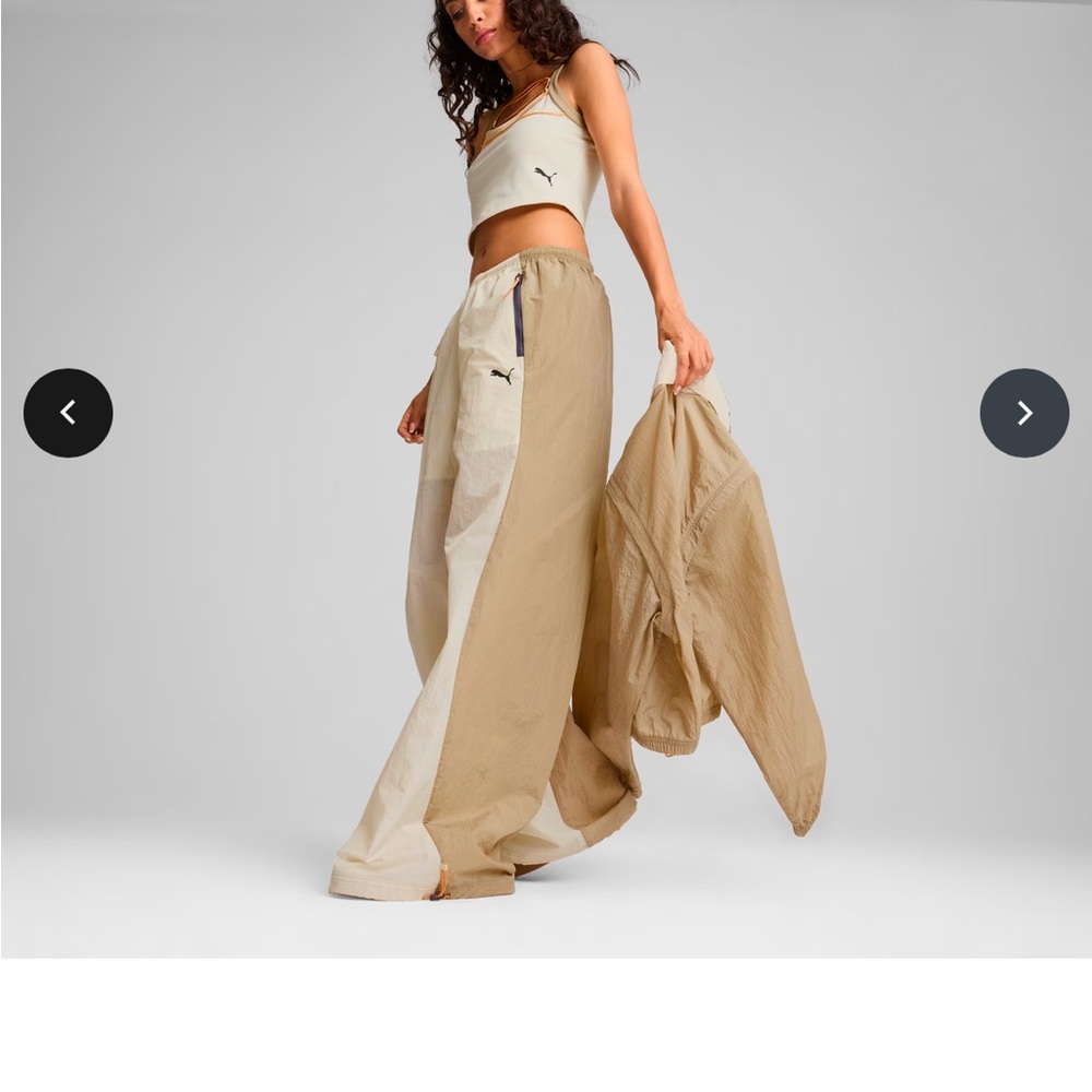 Puma Beige and Cream Track Pants, ladies XS
